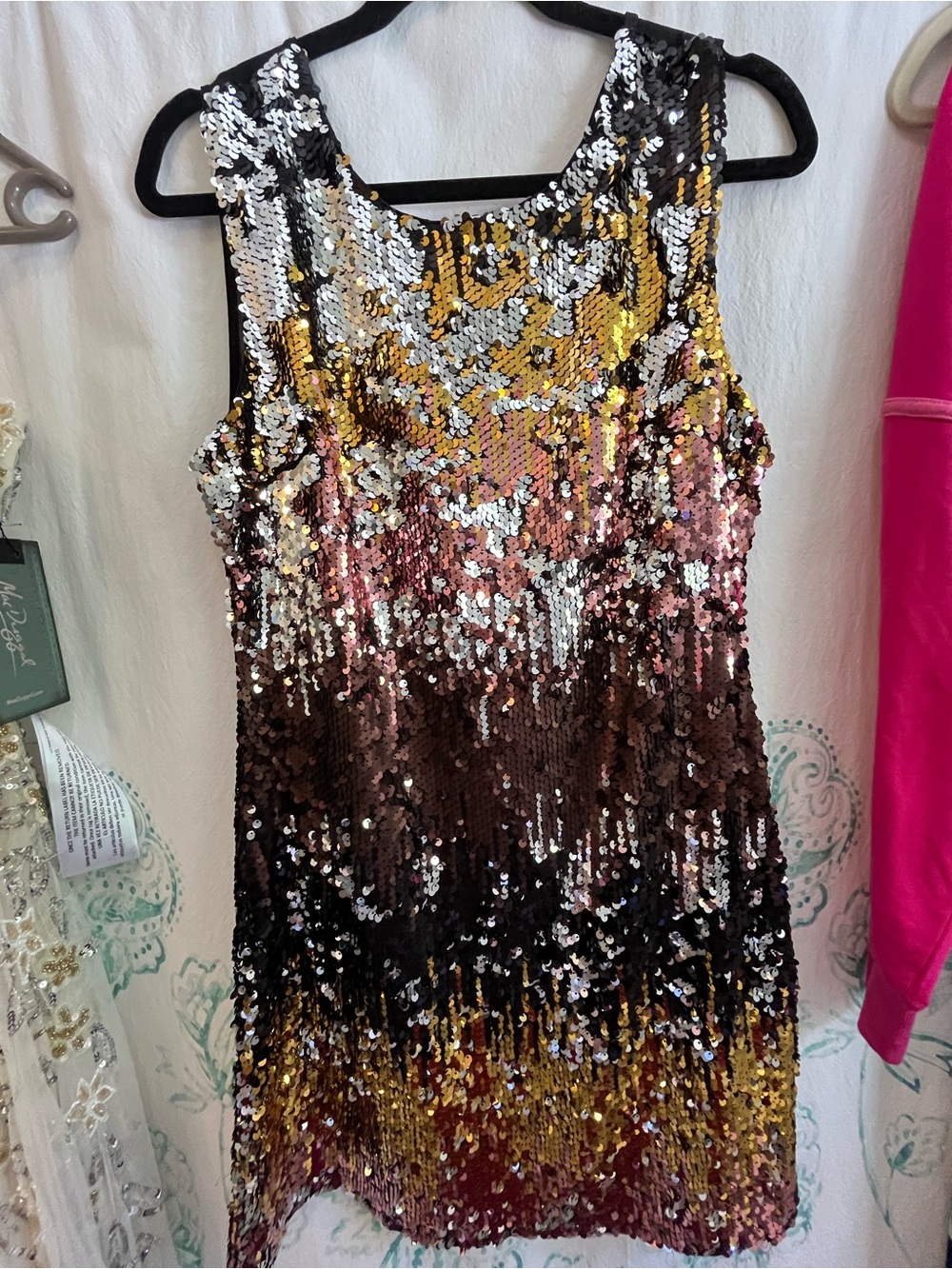 NWT Ark & Co Sequined Ombre Midi Dress -Large 🪩